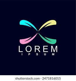 abstract logo design. unique and characterful, geometric abstract logo, modern and cute logo concept