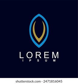 abstract logo design. unique and characterful, geometric abstract logo, modern and cute logo concept