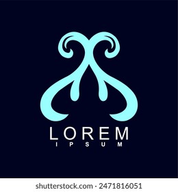 abstract logo design. unique and characterful, geometric abstract logo, modern and cute logo concept
