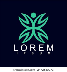 abstract logo design. unique and characterful, geometric abstract logo, modern and cute logo concept