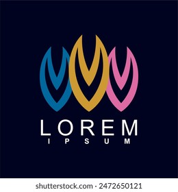 abstract logo design. unique and characterful, geometric abstract logo, modern and cute logo concept