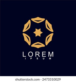 abstract logo design. unique and characterful, geometric abstract logo, modern and cute logo concept	