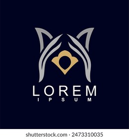 abstract logo design. unique and characterful, geometric abstract logo, modern and cute logo concept	