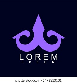abstract logo design. unique and characterful, geometric abstract logo, modern and cute logo concept	
