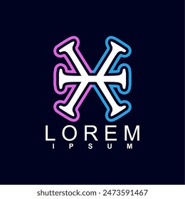 diseño abstracto del logotipo. logotipo abstracto único y característico, geométrico