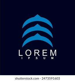 diseño abstracto del logotipo. logotipo abstracto único y característico, geométrico