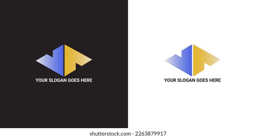 Resumen Diseño de logotipo ilustraciones vectoriales Isolación sobre fondo blanco y negro.