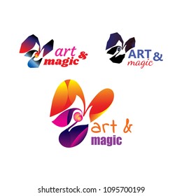 Abstract logo design. Vector brand template. Color sign. Modern symbol