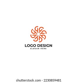 Ilustración de vectores de diseño con logotipo abstracto