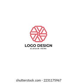 Ilustración de vectores de diseño con logotipo abstracto
