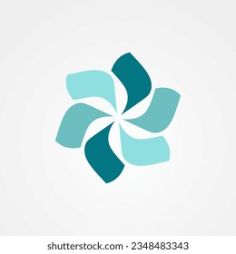 abstract logo design vector template form simple flower. vector logo design