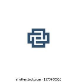 Abstract Logo Design windmill Maze, Concept Modern Icon Maze + windmill.
