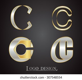 Abstract logo design.Letter C logo.Logotype vector template.