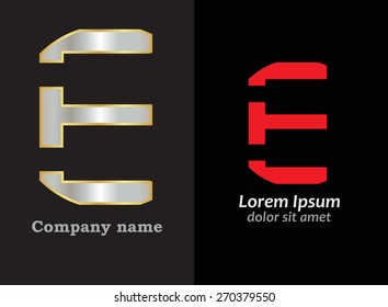 Abstract logo design.Letter E logo.Vector logo template.