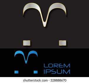 Abstract logo design.Letter M logo.Abstract vector template.