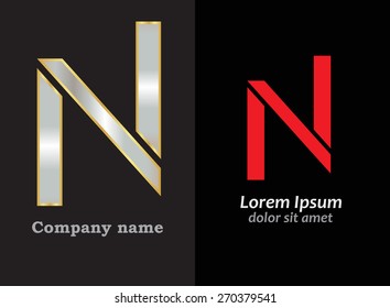 Abstract logo design.Letter N logo.Vector logo template.