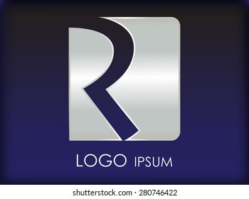 Abstract logo design.Letter R logo.Alphabet logo.Vector  template.