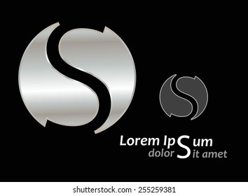 Abstract logo design.Letter S logo.Vector logo template.