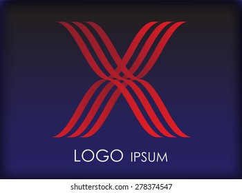 Abstract logo design.Letter X logo.Vector logo template.
