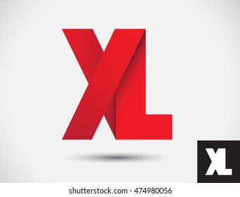 Abstract logo design.Letter XL logo.Vector illustration.