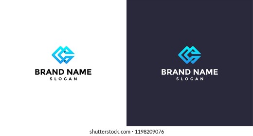 abstract logo designs, letter C