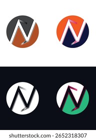 Diseños Abstractas del logotipo en diversas combinaciones de color