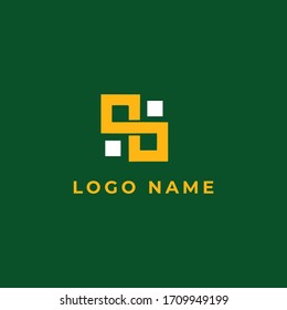 
Abstract logo design.Vector template green background
