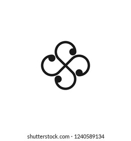 Abstract logo design.Vector logo template.Initials logo icon design simple