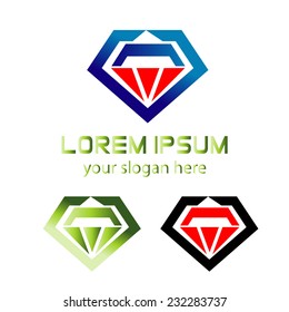 Abstract logo diamond icon 