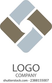 logotipo abstracto con un color diferente  