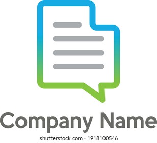 Abstract logo of a digital file. Suitable for businesses related with digital documents, data storage, hosting, etc