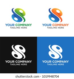 Abstract logo, Digital Production, Digital Printing - Letter P, D, PD