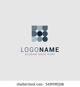 Abstract logo dot square with color harmony