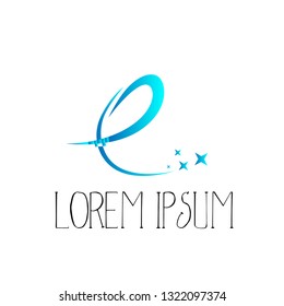 abstract logo with elegance line illustration for creative media or business corporation, company, industry or organization