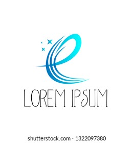 abstract logo with elegance line illustration for creative media or business corporation, company, industry or organization
