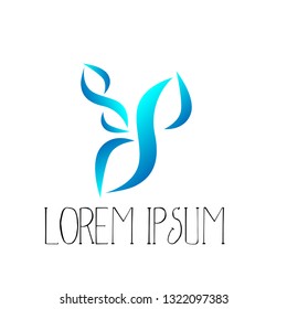 abstract logo with elegance line illustration for creative media or business corporation, company, industry or organization