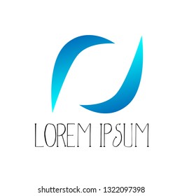 abstract logo with elegance line illustration for creative media or business corporation, company, industry or organization