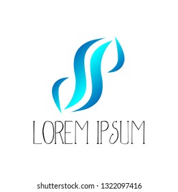 abstract logo with elegance line illustration for creative media or business corporation, company, industry or organization