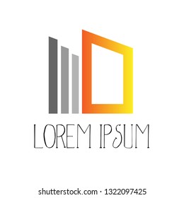 abstract logo with elegance line illustration for creative media or business corporation, company, industry or organization