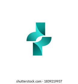 Símbolo abstracto del elemento del logotipo como identidad de la letra dp vector del logotipo inicial