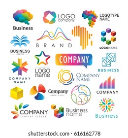 Abstract Logo Elements Logo Design Stock Vector (Royalty Free ...