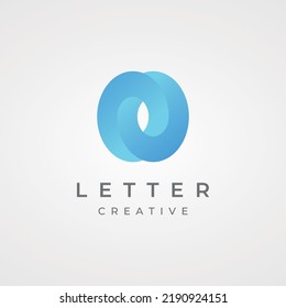 Abstract logo elements Initial letter O.Symbol of minimalist and modern concept geometric style.Future Logo type.