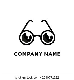 Abstract Logo Emblem Glasses Surveillance Camera Stock Vector