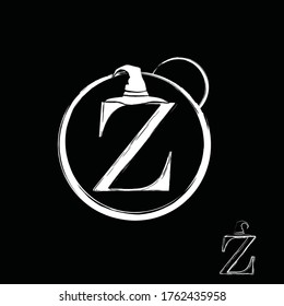 Abstract Logo emblem wizard Hat with letter z Magic Concept