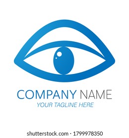 Abstract logo. Abstract eye. Vector illustration for a logo, icon, emblem or sticker isolated on a white background.