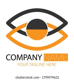 Logo abstracto. Ojo abstracto. Ilustración vectorial para un logotipo, icono, emblema o etiqueta aislada en un fondo blanco.