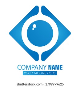 Logo abstracto. Ojo abstracto. Ilustración vectorial para un logotipo, icono, emblema o etiqueta aislada en un fondo blanco.
