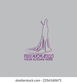 abstract logo for fashion shop or brand.
 abstract women's dress fashion logo design illustration gradient