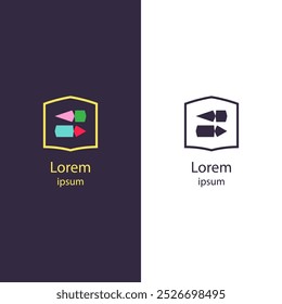 Logotipo Abstractas con Formas geométricas irregulares y coloridas dentro de un marco cuadrado redondeado. Ideal para branding, negocios creativos, agencias de diseño y temas tecnológicos.