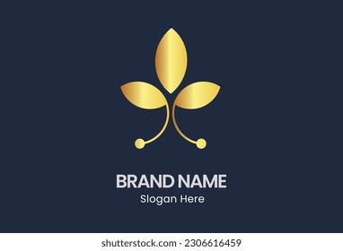 abstract logo featuring a green clover with four leaves in the shape of a heart. The logo represents the Irish symbol of luck known as the shamrock and signifies ecological businesses and companies as